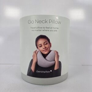 Ostrichpillow Go Neck Pillow Deep Blue Memory Foam Travel Pillow with Pouch NEW
